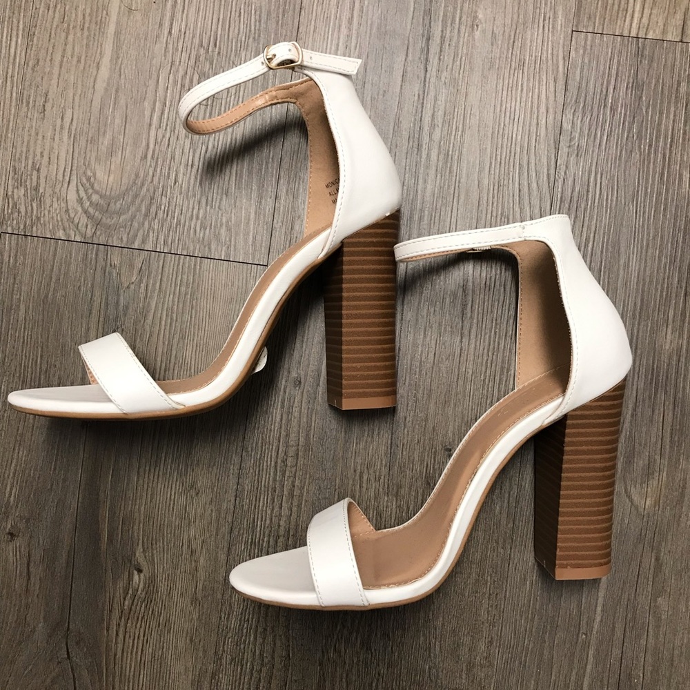 Charlotte Russe Monica White Heels